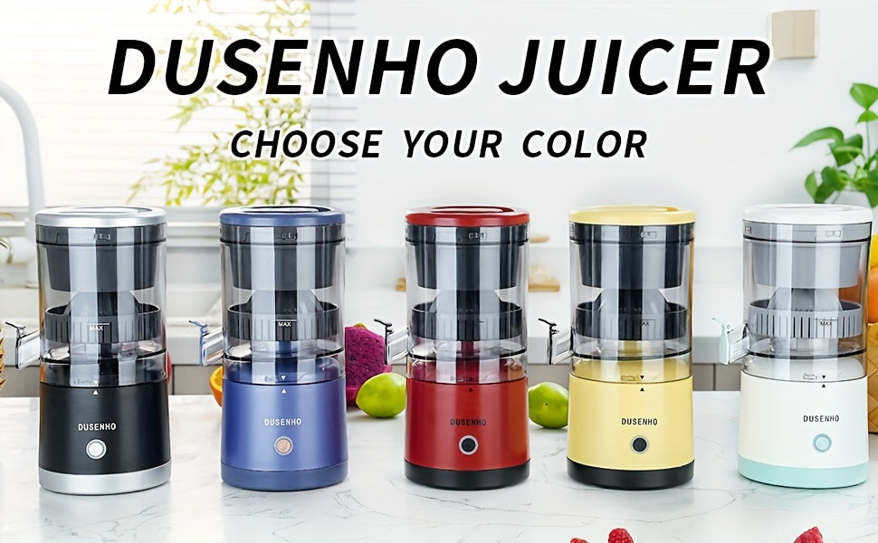 Rechargeable Electric Citrus Juicer USB-C – 45W Portable Juicer Machine for Orange, Lemon & Lime | BPA-Free | Includes Cleaning Brush | Black & Red