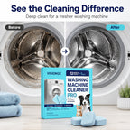 Washing Machine Cleaner Tablets 24-Pack – 12-Month Supply, Deep Clean & Deodorize for Pet Owners, Front & Top Load Safe