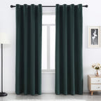Velvet Curtains 52” Wide – Soft Grommet Thermal Insulated Light Filtering Velvet Window Panels for Bedroom | 2-Panel Set in 14 Colors & 7 Lengths