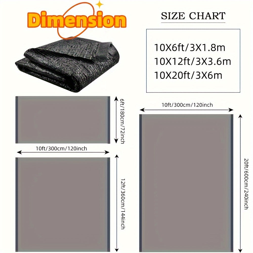 40% Shade Cloth with Grommets for Greenhouse, Garden & Pergola – Mesh Sunshade Netting for Plant Heat Protection, Chicken Coops & Outdoor Patios