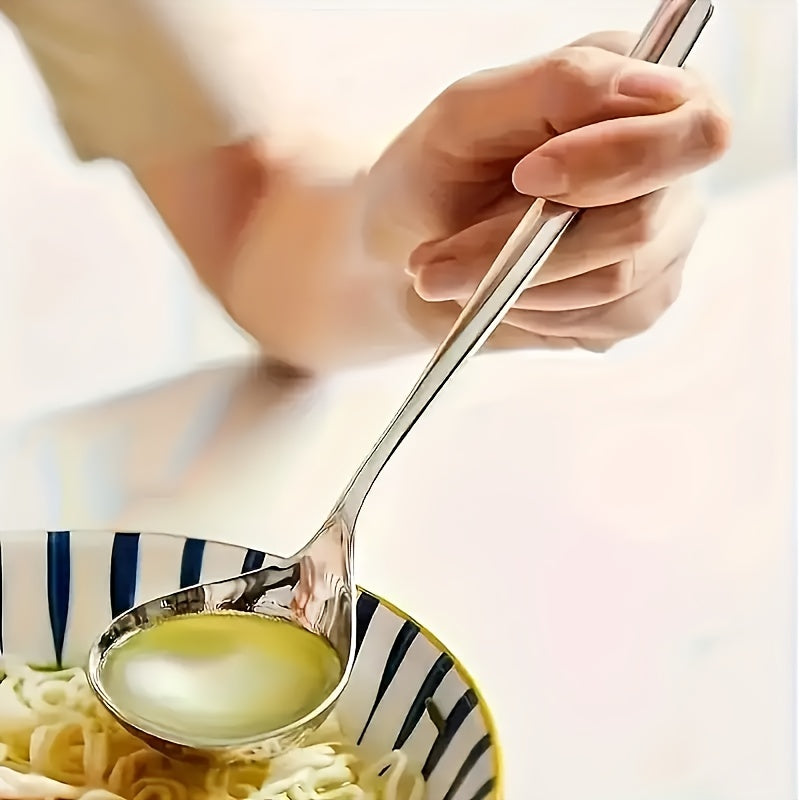 Stainless Steel Long Handle Soup Spoons Set 4 8 12 Pack for Soup Porridge Hot Pot Restaurant Kitchen Utensil