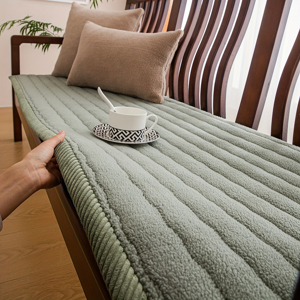 Plaid Sofa Protector Thickened Non-Slip Machine Washable Stretchable Pet Friendly - Sofa Cover for Living Room Bedroom Office Loveseat 4 Seater 6 Colors