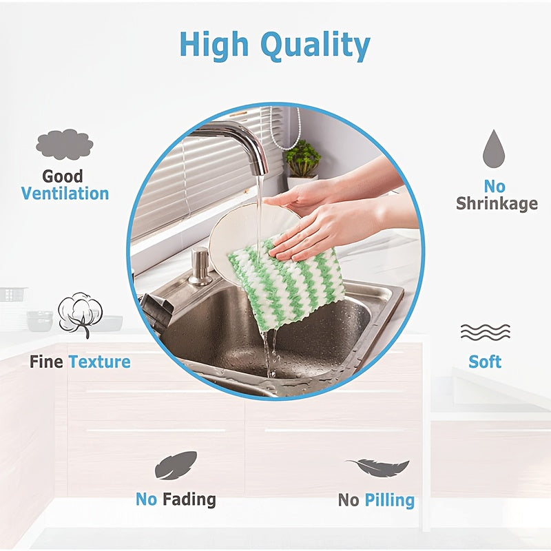 Microfiber Cleaning Cloths 18-Pack, Ultra-Fine Fiber Reusable Dishwashing & Kitchen Cloths – Multi-Color, Streak-Free for Home & Kitchen Use
