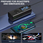 Cordless Tire Inflator 210PSI 22-Cylinder Digital Pressure Gauge Rechargeable LED Light Portable Air Pump for Car Motorcycle Bicycle Ball
