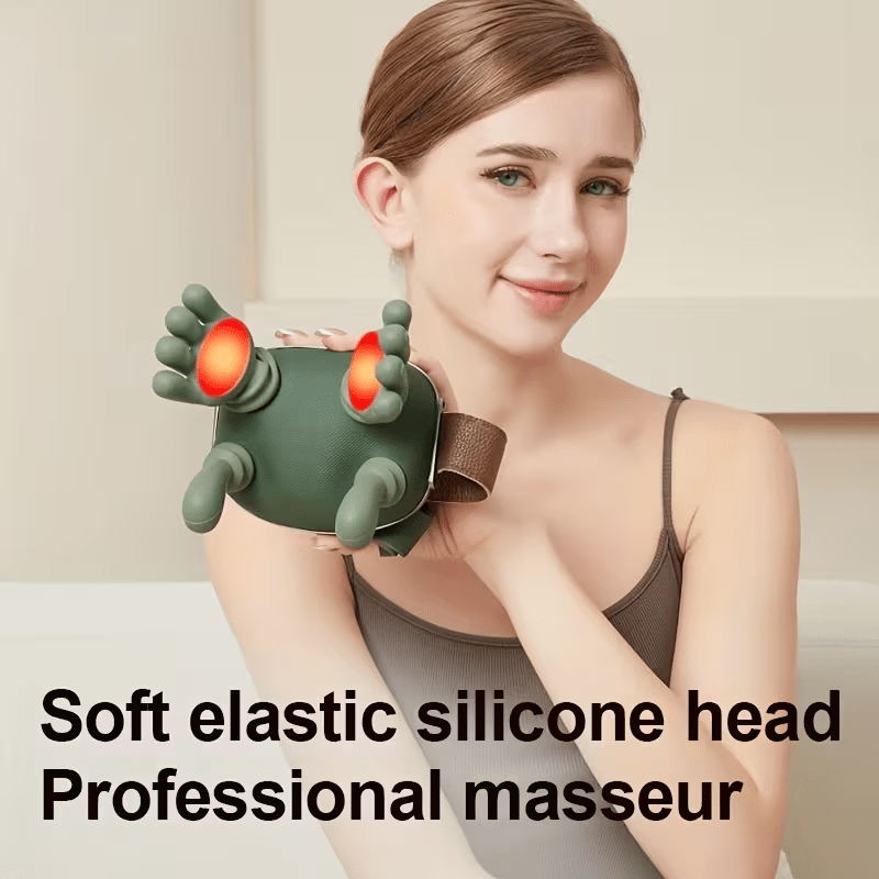 Electric Neck Back Shoulder Massager with Type-C Charging, 3-Speed Deep Tissue Relief, Handheld Percussion Body Massager for Home Use