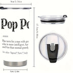 20oz Stainless Steel Travel Mug – Vacuum Insulated Double Wall, Pop-Up Lid, Hot & Cold Drinks, Perfect Gift for Grandpa & Grandfather