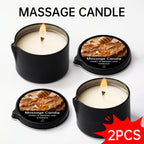 2-in-1 Soy Wax Massage Oil Candle Essential Oil Scented Warm Moisturizing Body Lotion Luxury Spa Candle Gift Set for Women Nail Salon Pedicure Wedding Christmas Valentine 1pc 2pc 6pc 17 Scents