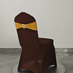 Elastic Chair Bands with Buckles 100pcs - Universal Chair Ties for Wedding Banquet and Party Chair Decoration