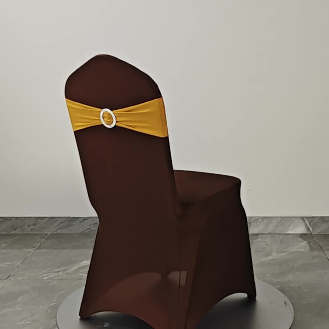 Elastic Chair Bands with Buckles 100pcs - Universal Chair Ties for Wedding Banquet and Party Chair Decoration