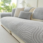 Bohemian Plush Sofa Cushion Cover Christmas Decorative Non-Slip Machine Washable Pet-Friendly All-Season Pillow Cover for Living Room Bedroom Office Home Decor