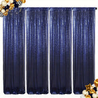 Sequin Curtains Backdrop 4 & 6 Panels 2x8FT - Shimmer Glitter Party Backdrop Curtain for Wedding Birthday Bachelorette Photo Booth, 25 Colors Reusable Event Decoration
