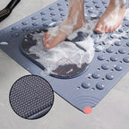 Non-Slip Bath Mat with Massage Buttons - Anti-Slip PVC Shower & Bathtub Safety Pad, 0.35" Thick, Polka Dot Pattern, Rectangular Bathroom Mat for Shower, Tub & Wet Floors - 6 Colors