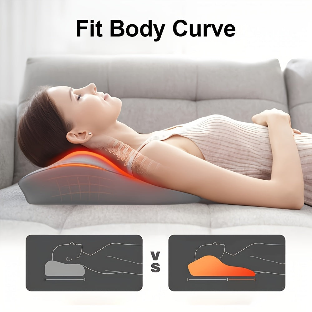 Rechargeable Shiatsu Back and Neck Massager with Heat – 3D Kneading Massage Pillow, USB Charging, Ergonomic Design for Deep Tissue Relief, Gift for Men Women Mom Dad Home Office Car Use