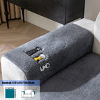 Sherpa Sofa Cover with Cat Paw Embroidery – Thick Plush Non-Slip Couch Slipcover, Pet-Friendly & Machine Washable Furniture Protector