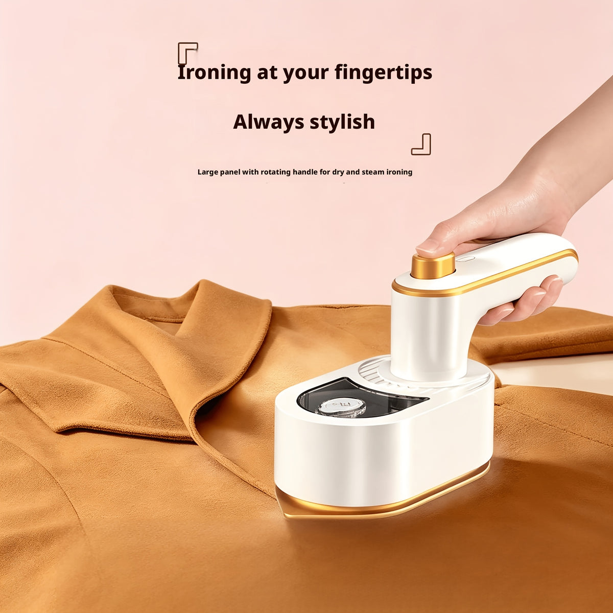 Mini Foldable Clothes Steamer 180° Rotation – Compact Portable Handheld Wrinkle Remover for Home Dormitory Office Travel, White (YD-03)