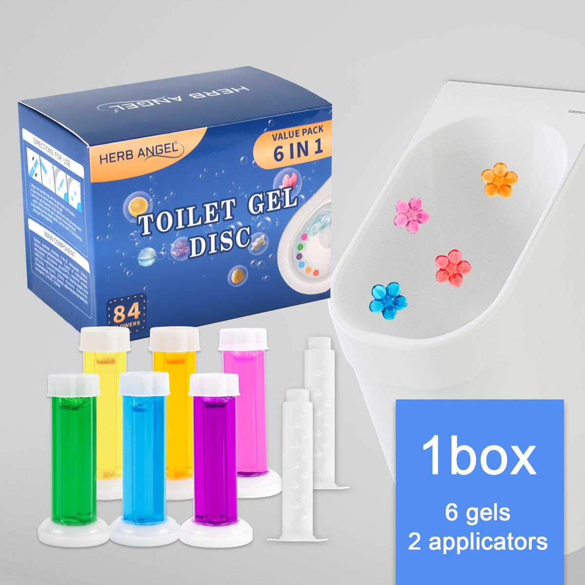 Toilet Bowl Cleaning Gel Flowers 84/168 Pcs Freshener Deodorizer Prevents Stains Limescale Safe on Glaze for Home RV Yacht Kitchen Sink Bathroom Essentials