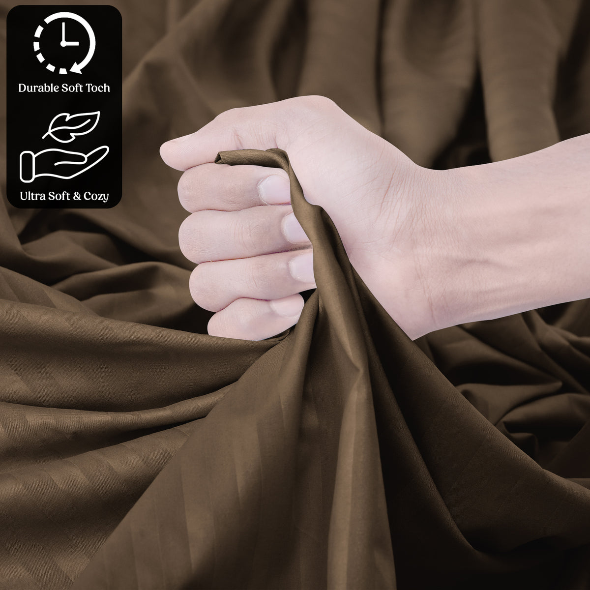 Luxury Striped Bed Sheet Set 3 or 4 Pcs – Hotel-Quality Deep Pocket 16", Extra Soft Breathable Cooling Sheets, Wrinkle & Fade Resistant, Twin Twin XL Full Queen King Cal King, 11 Colors