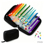 Weekly Pill Organizer Bag Set – 14 Color-Coded Waterproof Zipper Bags Reusable Travel Medicine Storage for Vitamins Fish Oil Daily Supplements