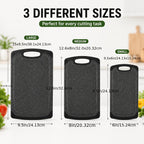 Cutting Board Set 3pcs, Non-Slip Kitchen Chopping Boards with Juice Groove, Dishwasher Safe, Durable BPA-Free Boards for Meat, Vegetables & Fruit, Kitchen Essential & Great Housewarming Gift
