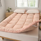 Cooling Breathable Mattress Topper | Soft Fiber Fill | Woven Fabric Cover | All Seasons | 6 Colors | Twin Full Queen King