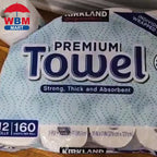 Premium Big Roll Paper Towels 2-Ply Select-a-Size 160 Sheets Per Roll – Highly Absorbent, Individually Wrapped for Kitchen, Bathroom & Household Cleaning, 6-Roll or 12-Roll Value Pack