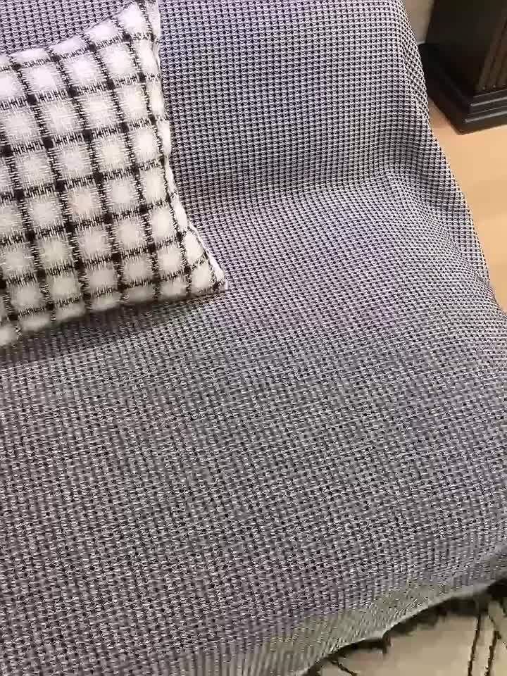 Tassel Sofa Cover Scratch-Resistant & Breathable, Multifunctional Boho Couch Cover Slipcover for All Seasons, Easy-Fit Fashionable Settee Throw Cover for Living Room Sofa