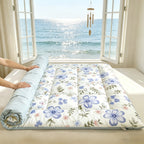 Cooling Breathable Mattress Topper | Soft Fiber Fill | Woven Fabric Cover | All Seasons | 6 Colors | Twin Full Queen King