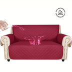 Universal Fit Sofa Slipcover Protector Washable 3 4 Seater, 5-Layer Quilted Pet-Friendly Couch Cover with Elastic Straps – Recliner & Loveseat Compatible, Non-Slip Furniture Protector for Living Room