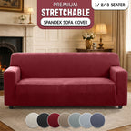 Luxury Spandex Sofa Cover Anti-Slip – Wrinkle-Free Elastic Couch Slipcover, Pet & Scratch-Proof, Machine Washable, All-Season, 7 Colors, 1/2/3 Seater, Living Room Home Decor