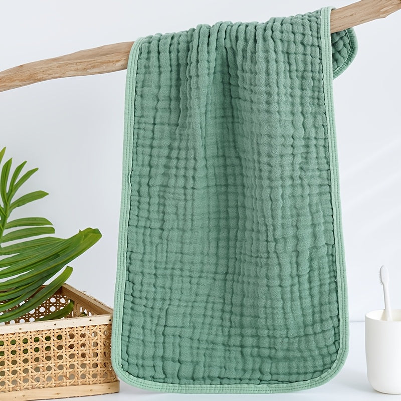 Six-Layer Gauze Cotton Hand Towels 4-Pack – Lightweight Quick-Dry Gingham Towels for Bath, Face, Gym & Spa | 280 GSM Soft Breathable Washcloths