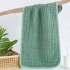 Six-Layer Gauze Cotton Hand Towels 4-Pack – Lightweight Quick-Dry Gingham Towels for Bath, Face, Gym & Spa | 280 GSM Soft Breathable Washcloths