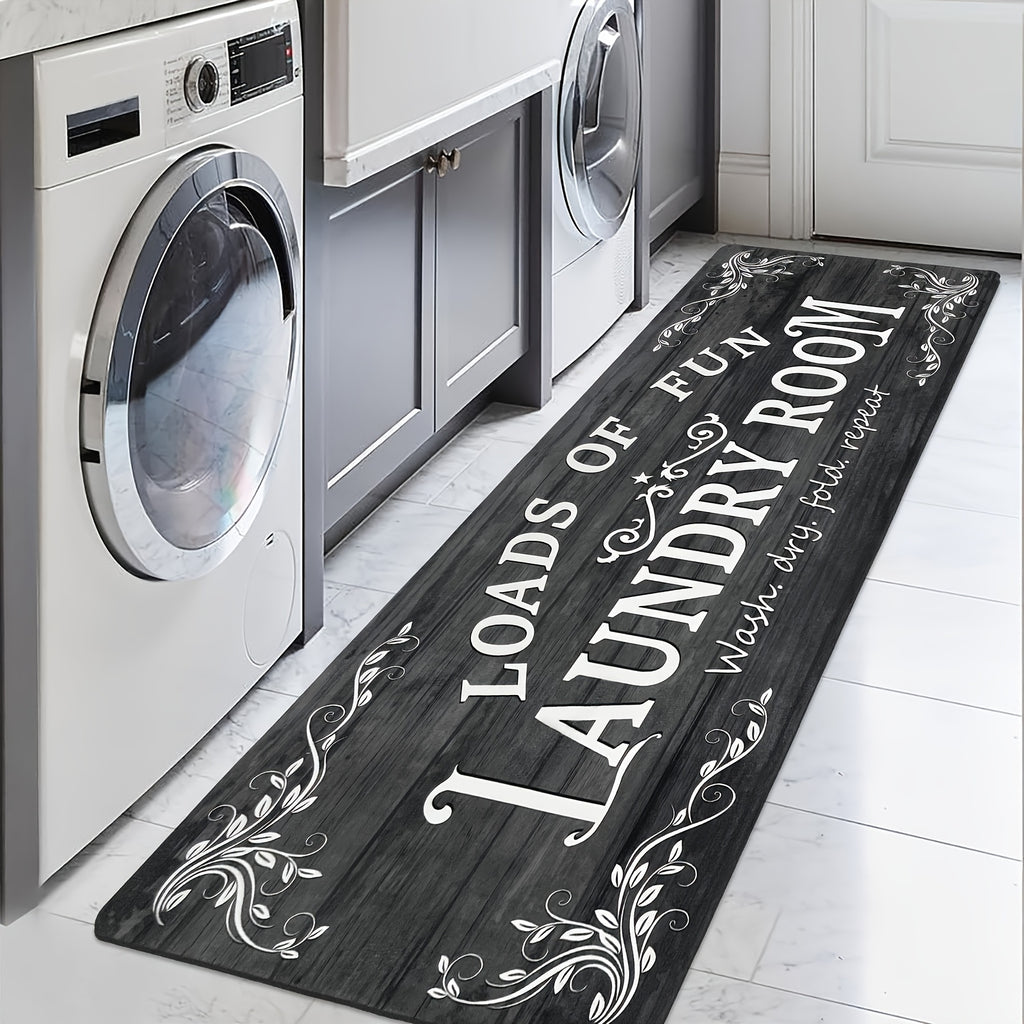 Laundry Room Rug Non-Slip Runner Washable Easy Clean Mat – Floor Protection for Washer Dryer Front, Laundry Area & Home | Multiple Sizes & Colors