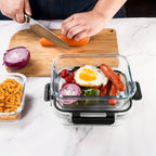 12-Pack Glass Food Storage Containers with Airtight Lids – Meal Prep Containers, Dishwasher Safe, BPA Free, Mother's Day & Holiday Gift Set