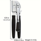 Heavy-Duty Manual Can Opener | Extra-Long Handle, Metal Build | Easy Grip