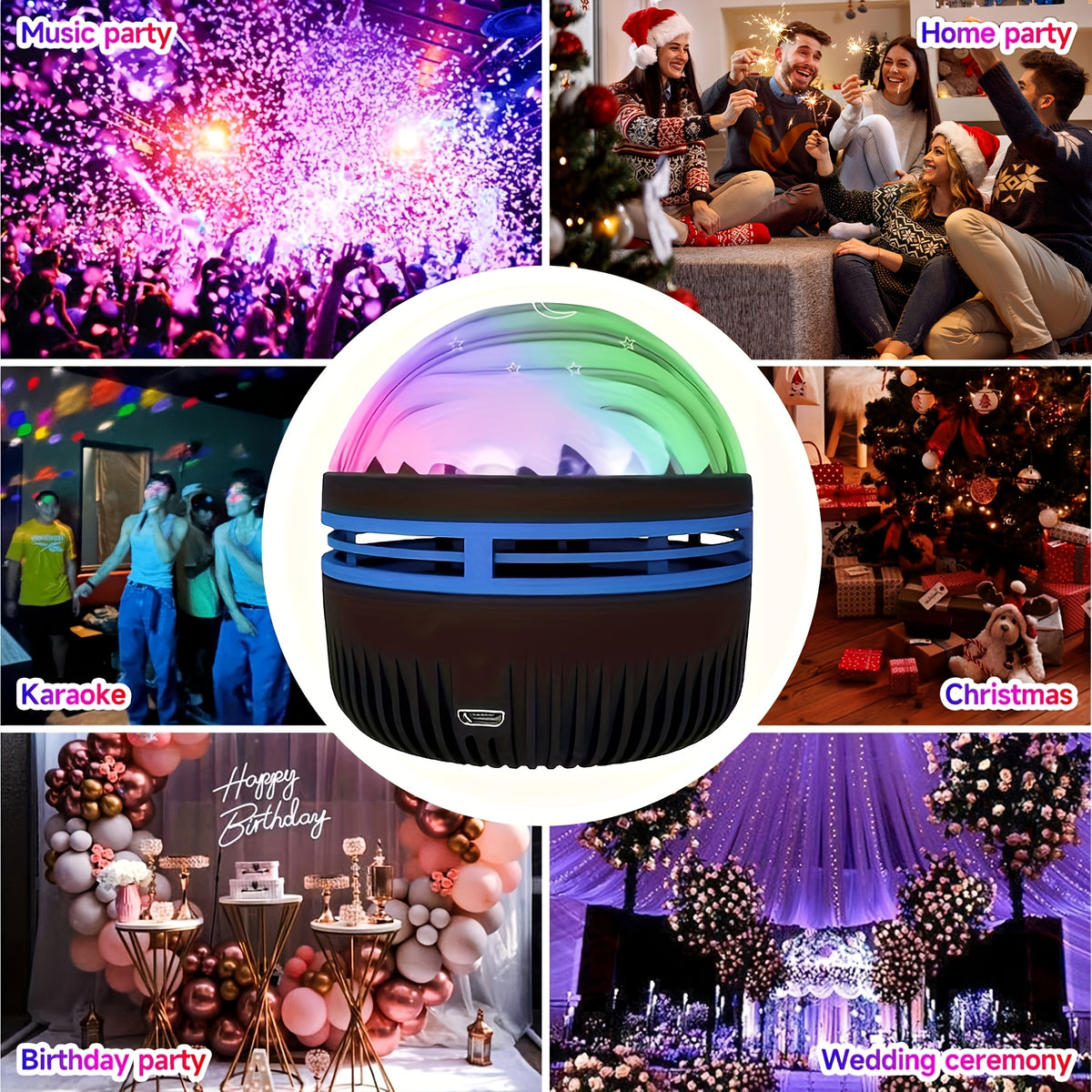 Star Projector Night Light Aurora Galaxy Projector with Remote 7 Lighting Effects – Bedroom Night Sky Projector for Kids Camping Party Christmas Halloween Gift