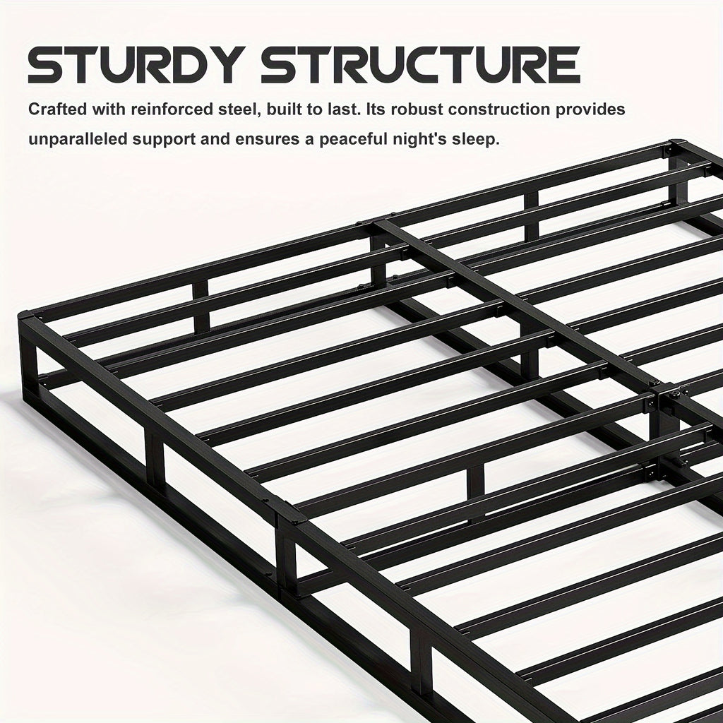 5" High Profile Box Spring with Cover | Heavy Duty Reinforced Steel, Quiet Noise-Free, Easy Assembly – Twin XL Mattress Foundation