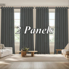 Sheer Curtains Semi Transparent Panels with Top Loop Pleated Header for Bedroom Living Room – Set of 2 or 4, 70-80G Lightweight Fabric, Multiple Sizes & Colors