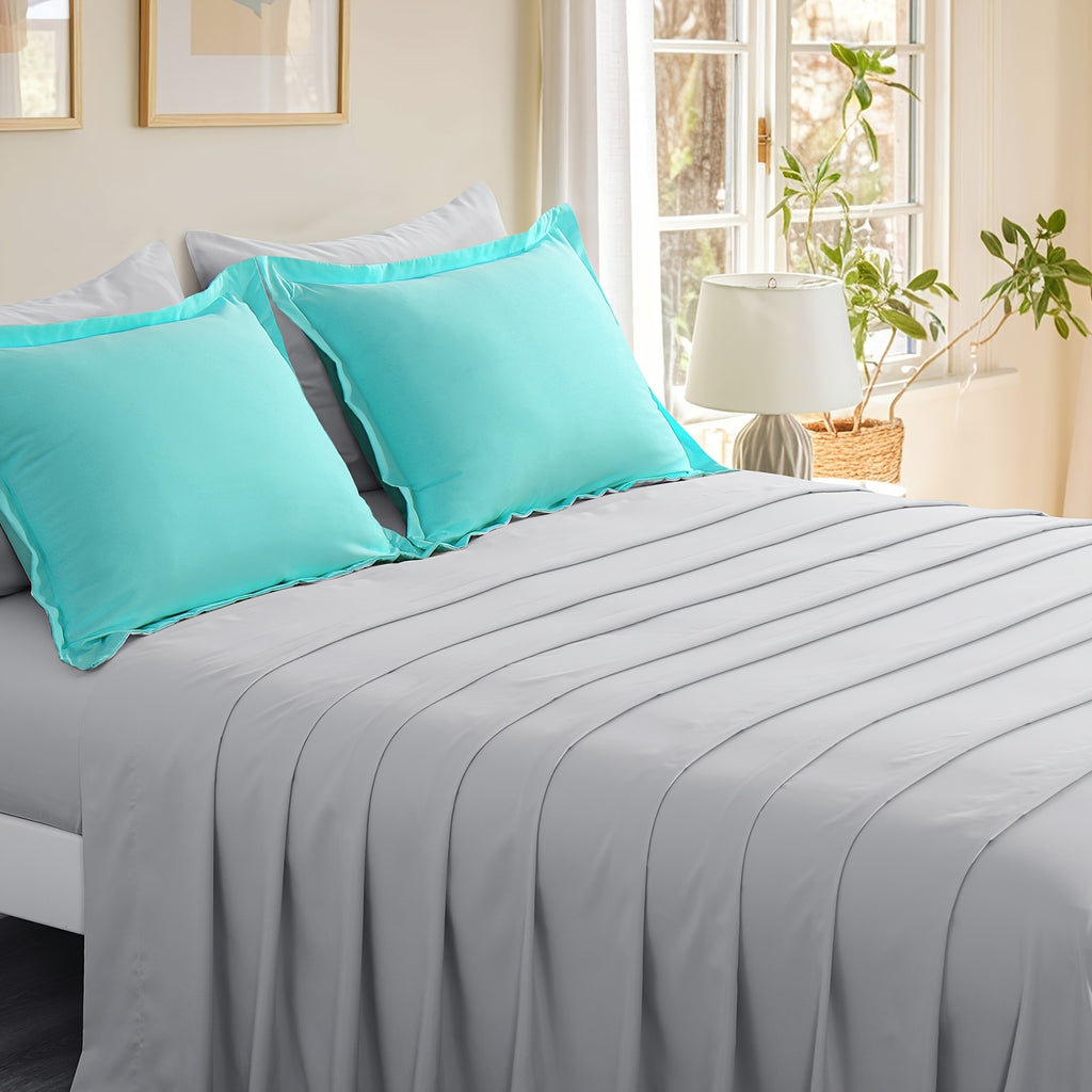 Bed in a Bag Queen 7 Piece Fluffy Comforter Set – Ultra-Soft Microfiber Bedding with Comforter, Fitted Sheet, Flat Sheet & 4 Pillowcases, Hypoallergenic Breathable All Season Bedding Gift for Her