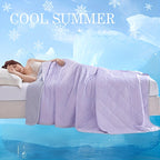 Cooling Blanket for Hot Sleepers Dual-Sided Soft Lightweight Reversible Summer Throw Machine Washable Multipurpose Bedding Travel Lounging Purple Green Blue Pink Sky Blue 39x59 59x79 79x91 Inch