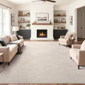 Soft Fluffy Arch Pattern Area Rug – Non-Slip Washable High-Low Pile Geometric Carpet for Living Room, Bedroom & Dining Room, Beige, Multiple Sizes