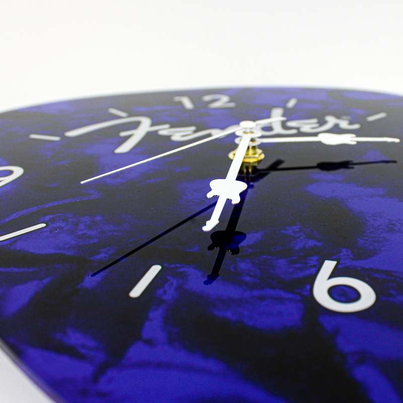 Guitar Pick Wall Clock Blue – Unique Music Lover Home Decor, Battery-Powered Silent Decorative Clock for Bedroom, Studio & Living Room