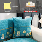 Bohemian Chenille Sofa Cover Tree Embroidery Print Thick Non-Slip Pet Friendly One-Piece Couch Protector Armchair Loveseat 3 4 Seater
