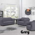 Stretch Sofa Cover Set 2 or 3 Piece Form Fit Wrinkle Free Couch Slipcover for Sofa Loveseat Armchair Polyester Spandex Furniture Protector