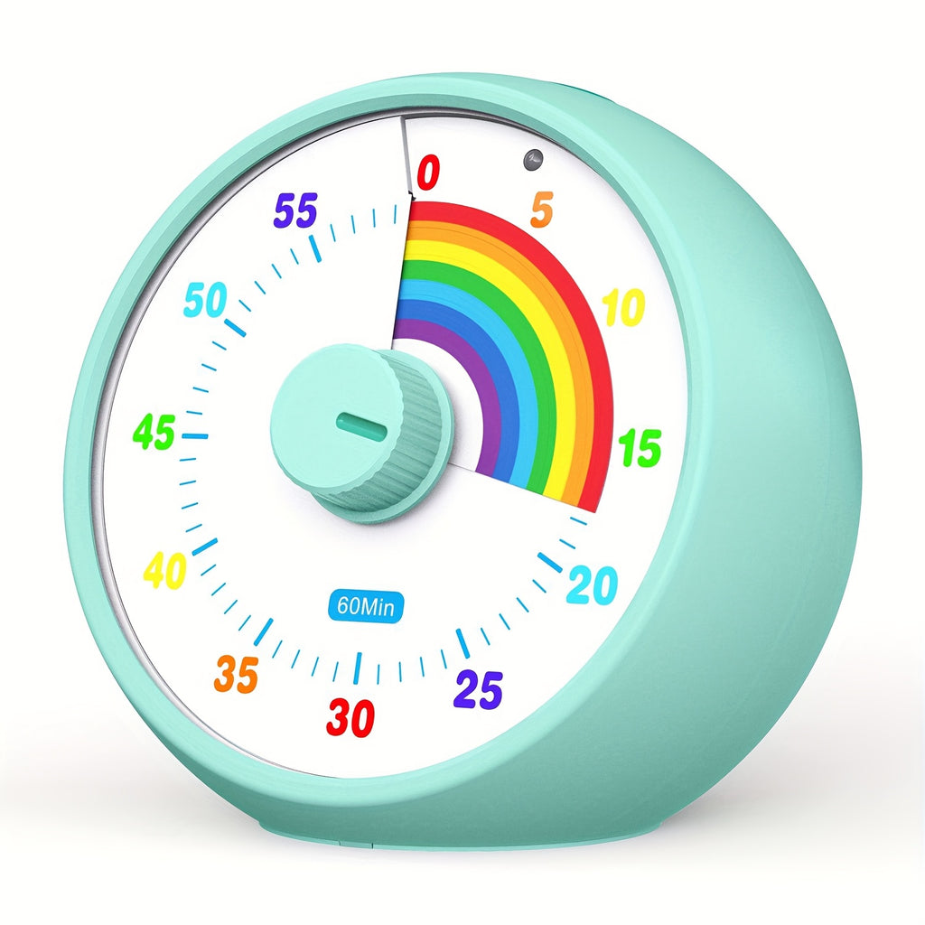60-Minute Visual Countdown Timer | Silent, Color-Coded | Classroom, Office & Kitchen