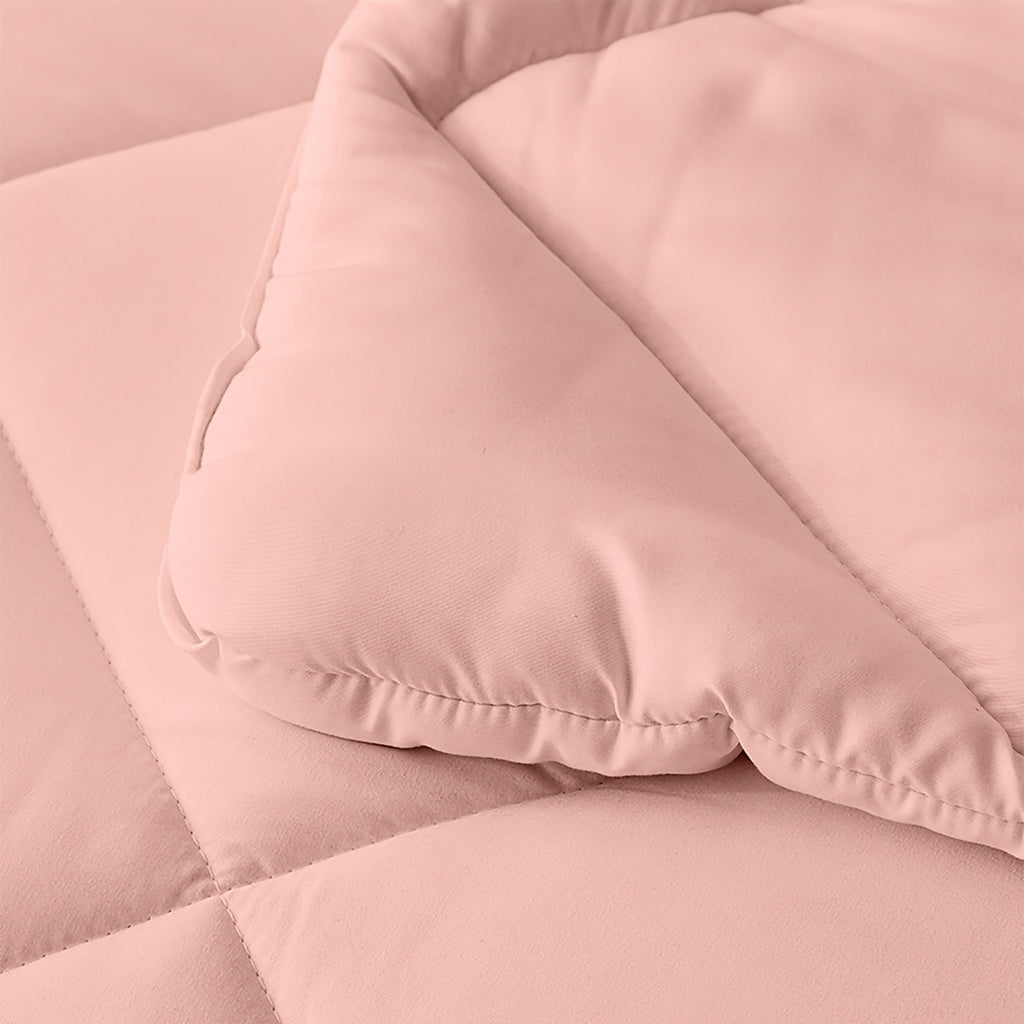Bed in a Bag 7-Piece Double-Sided Checked Comforter Set – Ultra Soft Fluffy All Season Bedding with Flat Sheet Fitted Sheet Pillowcases Shams, Twin XL Full Queen King