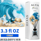 Reed Diffuser Set with Reed Sticks 14 Scents 3.3oz Flameless Home Fragrance for Bedroom Bathroom Office Living Room 1 or 2 Pack Mango Sandalwood Ocean Gardenia