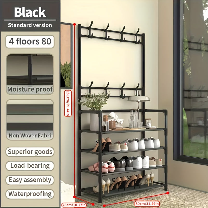Over Toilet Storage Rack Metal Bathroom Organizer with Toilet Paper Holder and Hook Space Saving Above Toilet Shelf for Bathroom Laundry Room 3 or 4 Tier