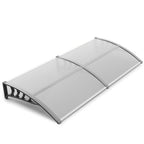 Polycarbonate Door Window Awning Canopy UPF50+ UV Rain Snow Protection Outdoor Entry Overhang 80x40 120x40 Hollow Sheet Clear Brown