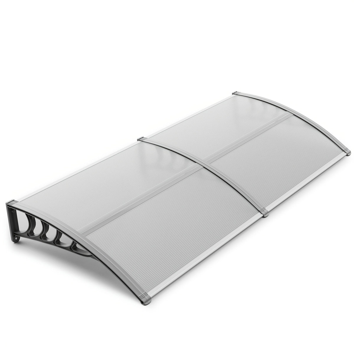 Polycarbonate Door Window Awning Canopy UPF50+ UV Rain Snow Protection Outdoor Entry Overhang 80x40 120x40 Hollow Sheet Clear Brown