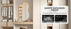 Irregular Wall Mirror Golden Asymmetrical Decorative Mirror Aviation Aluminum Alloy Frame for Bathroom Bedroom Living Room Entryway Cloakroom Modern Home Decor